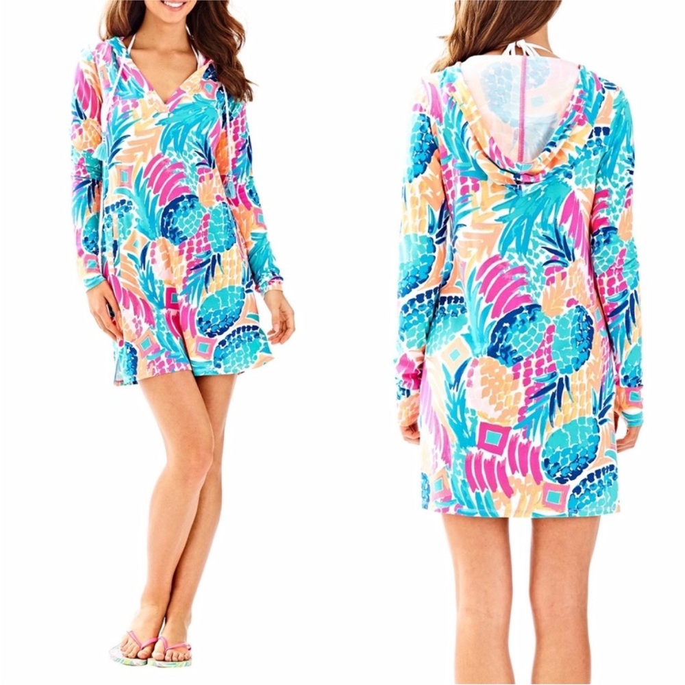 Lilly Pulitzer Rylie Hooded 
Cover Up Goombay Smash Medium
